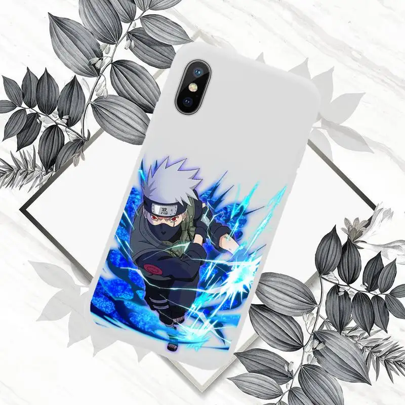 

Uzumaki Naruto Anime Kakashi Phone Case White Candy Color for iPhone 11 12 mini pro XS MAX 8 7 6 6S Plus X SE 2020 XR
