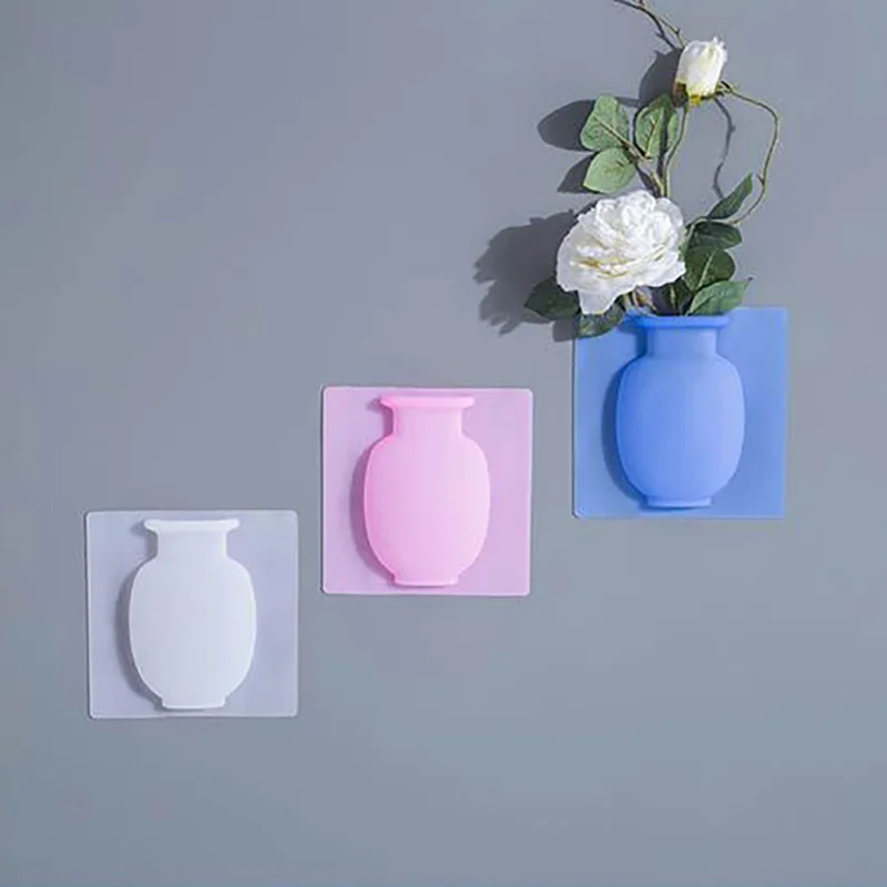 Настенные силиконовые вазы палочки на стену цветочный горшок для растений