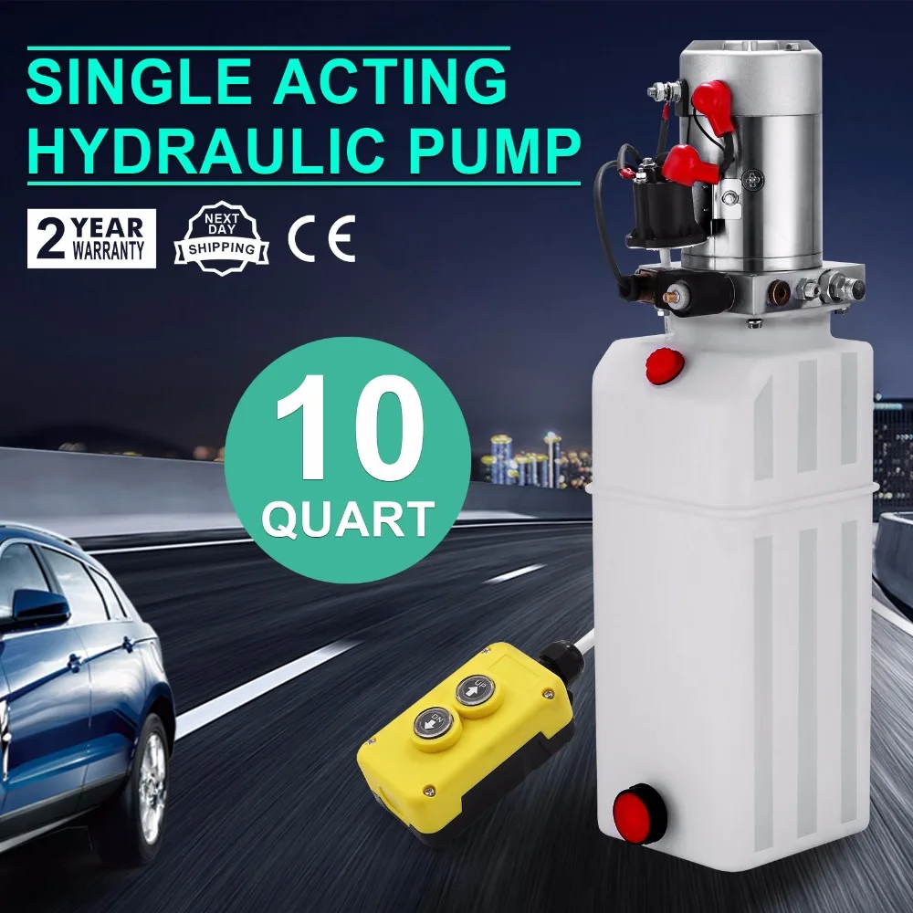 10L 2200W 12 V двойного действия Hydraulik агрегат, Hydraulik Pumpe насос масляный Kipperpumpe с соответствующими аксессуарами