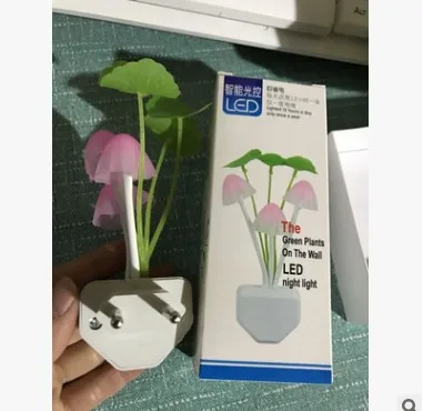 

Novelty Mushroom Fungus Night Light EU & US Plug Light Sensor Colorful Mushroom Lamp Led Party DIY Decorations Home decor 1piece