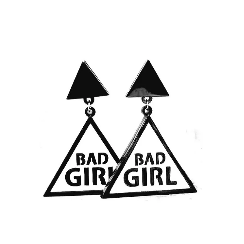 Новые корейские Модные Акриловые треугольные серьги креативные висячие с