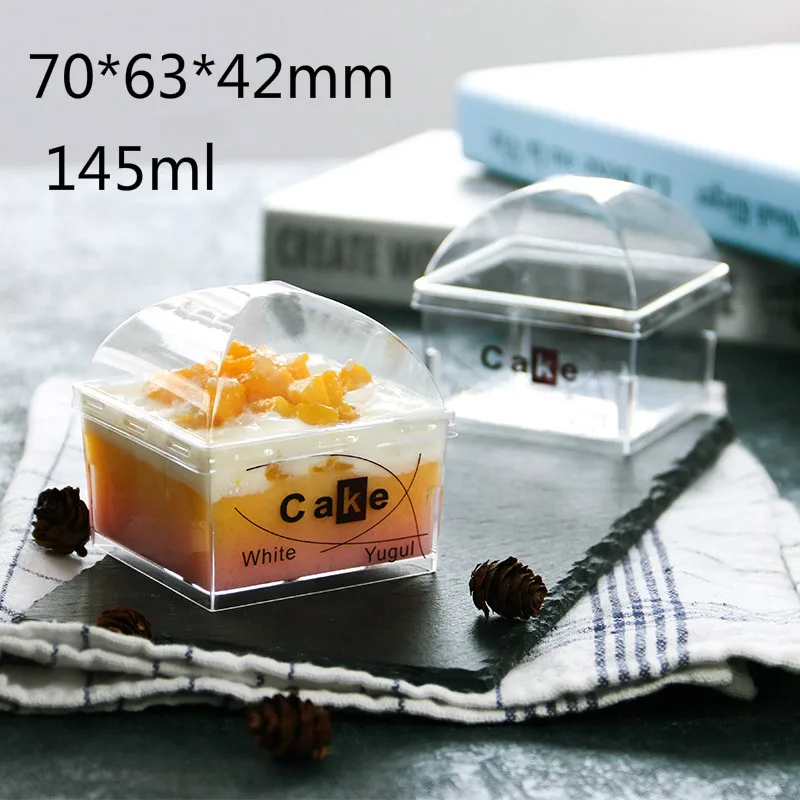 50 шт. контейнер Tiramisu прозрачная коробка для тортов Детские сувениры на день