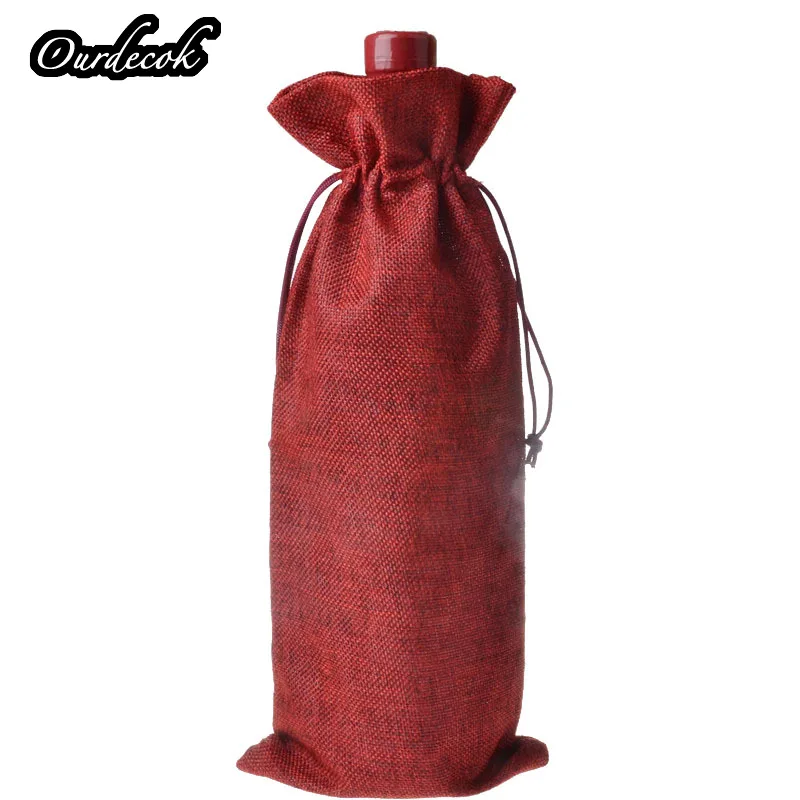 Винная бутылка из джута Bags 15cm x 35cm (6 &quotx 18 5&quot) Чехлы для бутылки шампанского