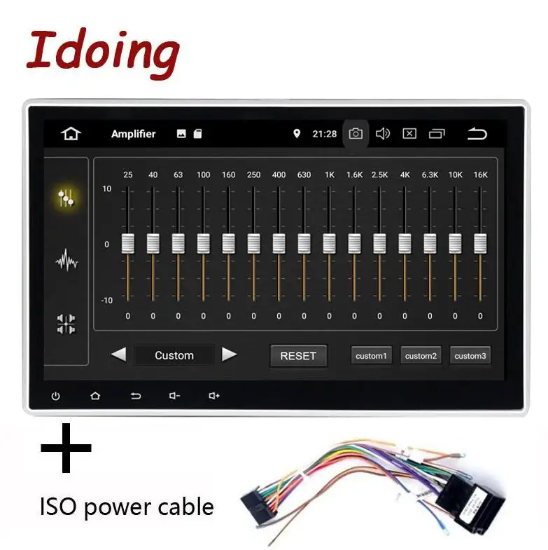 ISO Power Cable Idoing 1Din 10," PX5 4G+ 64G Восьмиядерный Универсальный Автомобильный GPS DSP радио плеер Android 9,0 ips экран навигация Мультимедиа Bluetooth - Цвет: ISO Power Cable