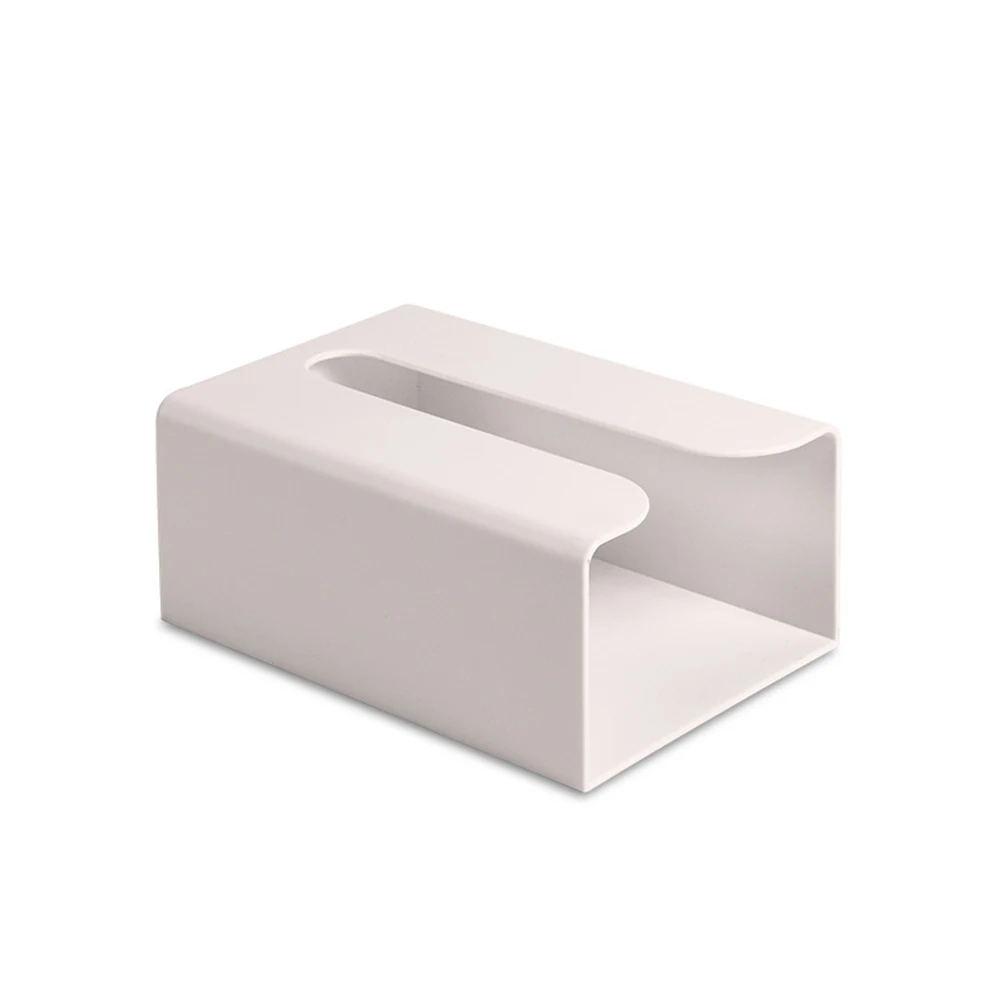 Plastic Tissue Box Wall-Mounted Solid Color Paper Holder Simple Design Storage Boxes For Bathroom | Дом и сад