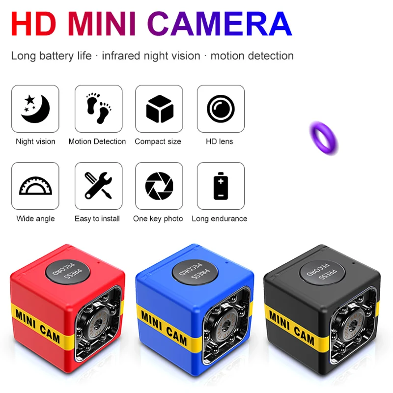 

Small Sports Camera HD Night Vision 1080P Sports Camera for Home Outdoor H-best