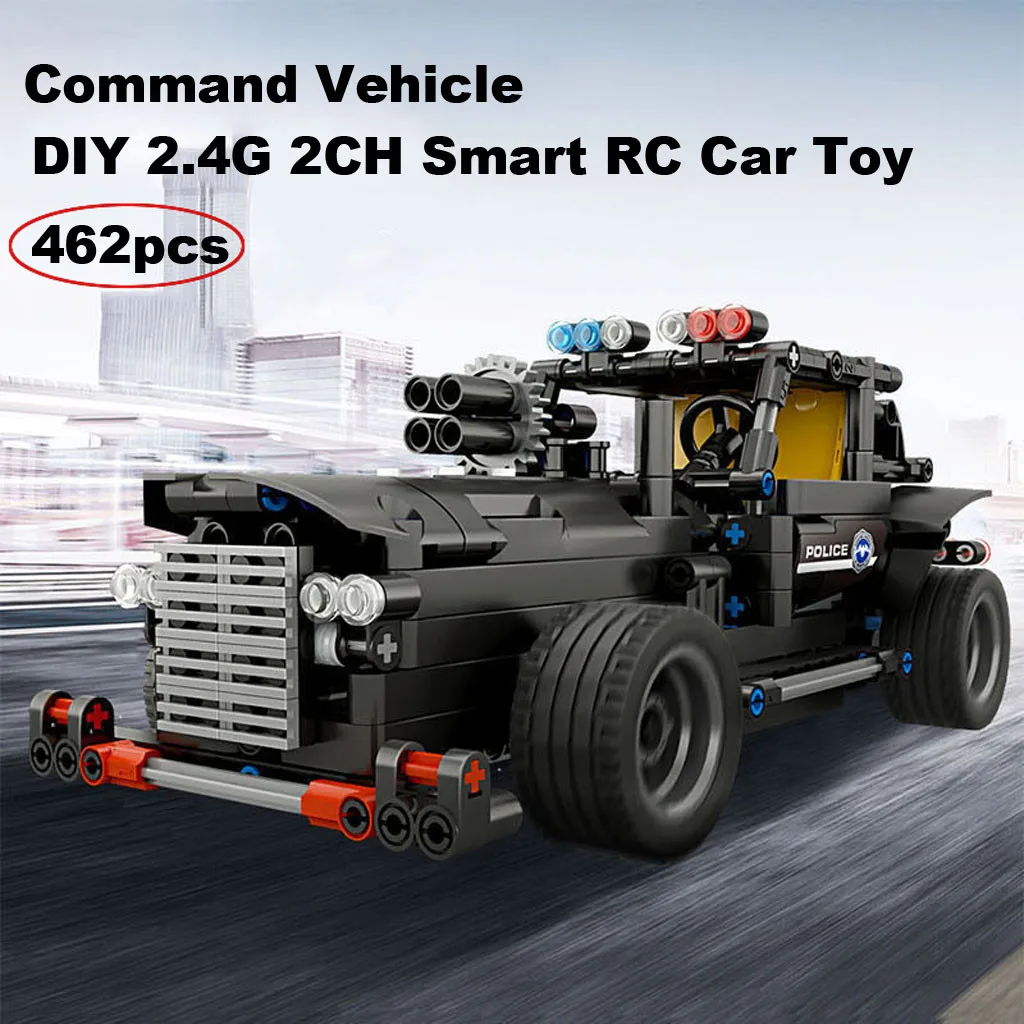 BB13007 462 шт. DIY Command Vehicle 2 4G строительный блок RC автомобиль Детский Строительный