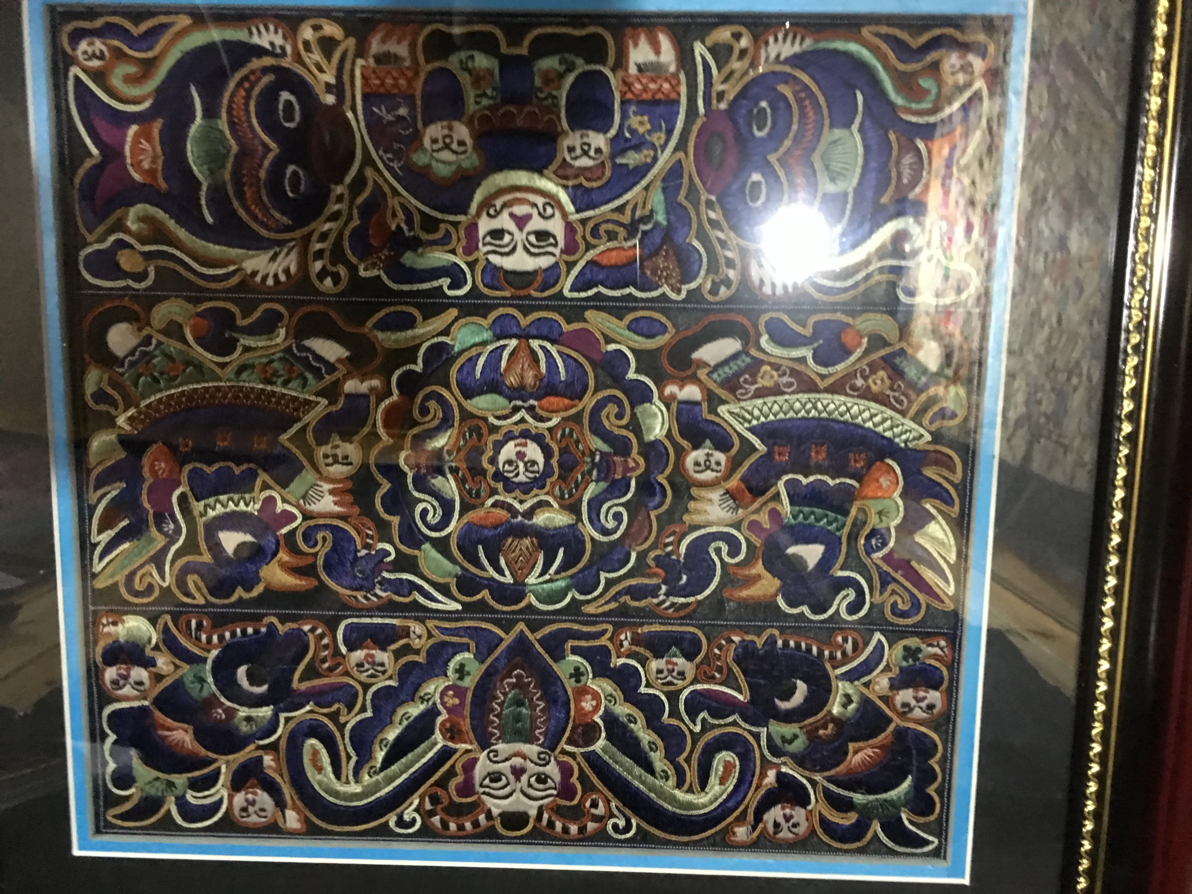 

Pure hand-embroidered piece, can do national clothing embellishment, pillow embroidered piece, high-grade Boutique Wall painting