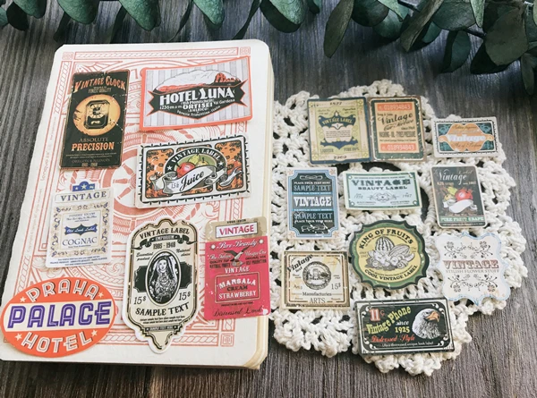 28 шт./компл. винтажный крафт лейбл Маркер тегов в стиле ретро DIY альбом для