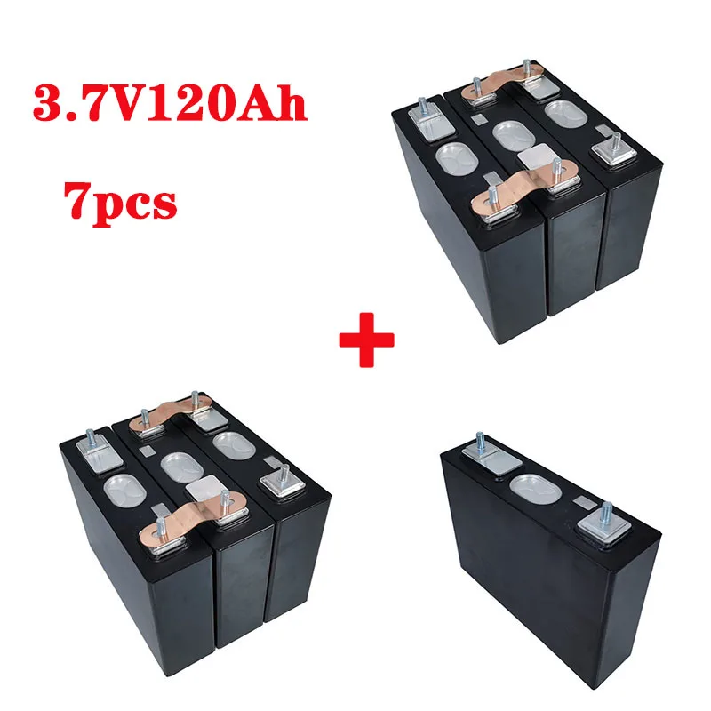 comprar 7 Pces Novo 3.7v 120ah (4.2v) Bateria De Lítio Lfp Lítio-células Solares 7s 24v120ah Não Lifepo4 Para Bloco Ev Marinha Rv Golfe Ue Livre De Impostos
