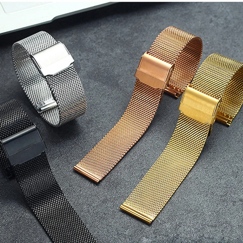 

20mm 22mm Strap For Samsung galaxy watch 3 active 2 40 44mm Gear S2 S3 Metal Band huami amazfit gtr bip Huawei GT 2 42 bracelet