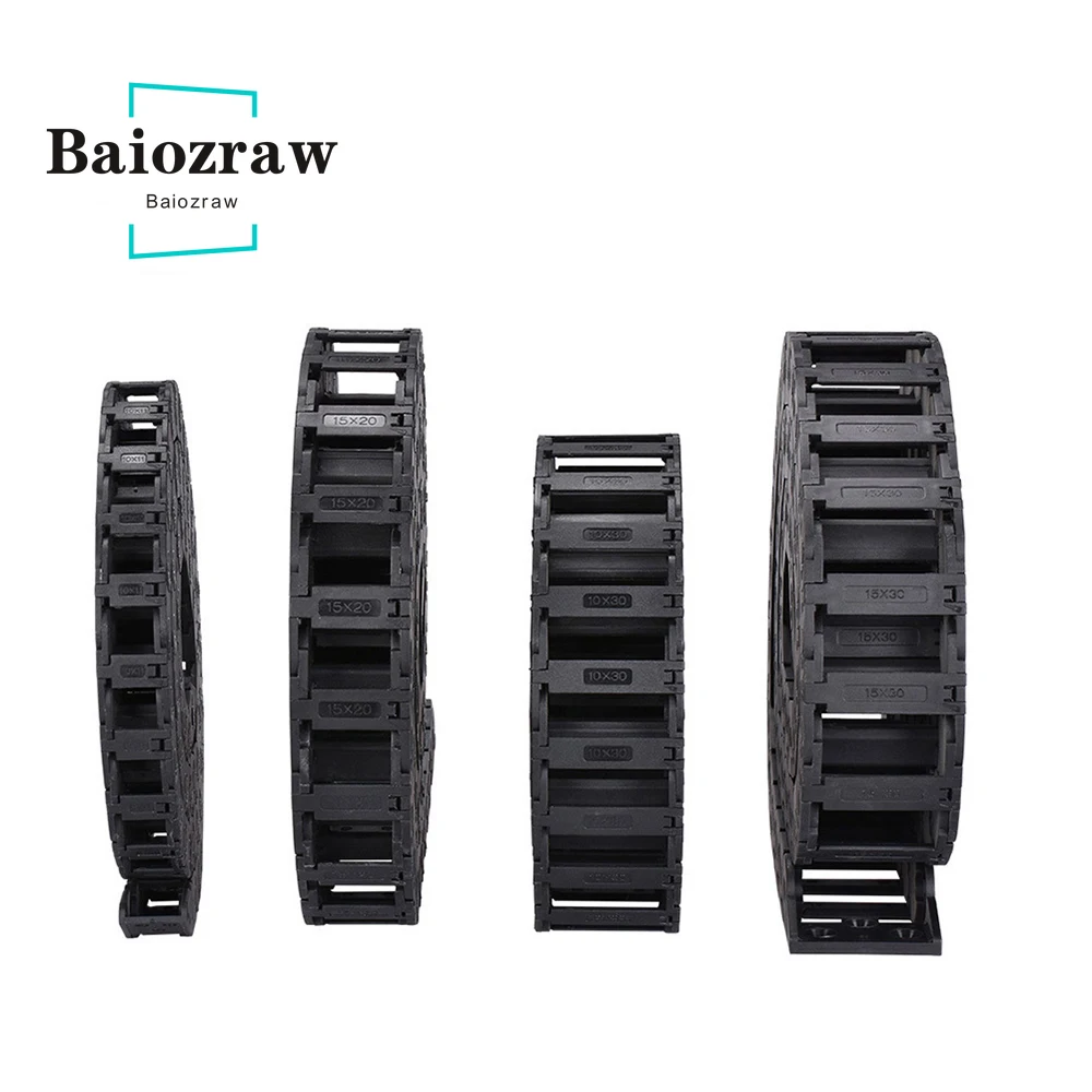 Cable Drag 5x5 7x7 10x10 10x15 10x20 10x30 L1000mm Chain Wire Carrier with End Connectors for CNC 3D Printer Engraving Machine