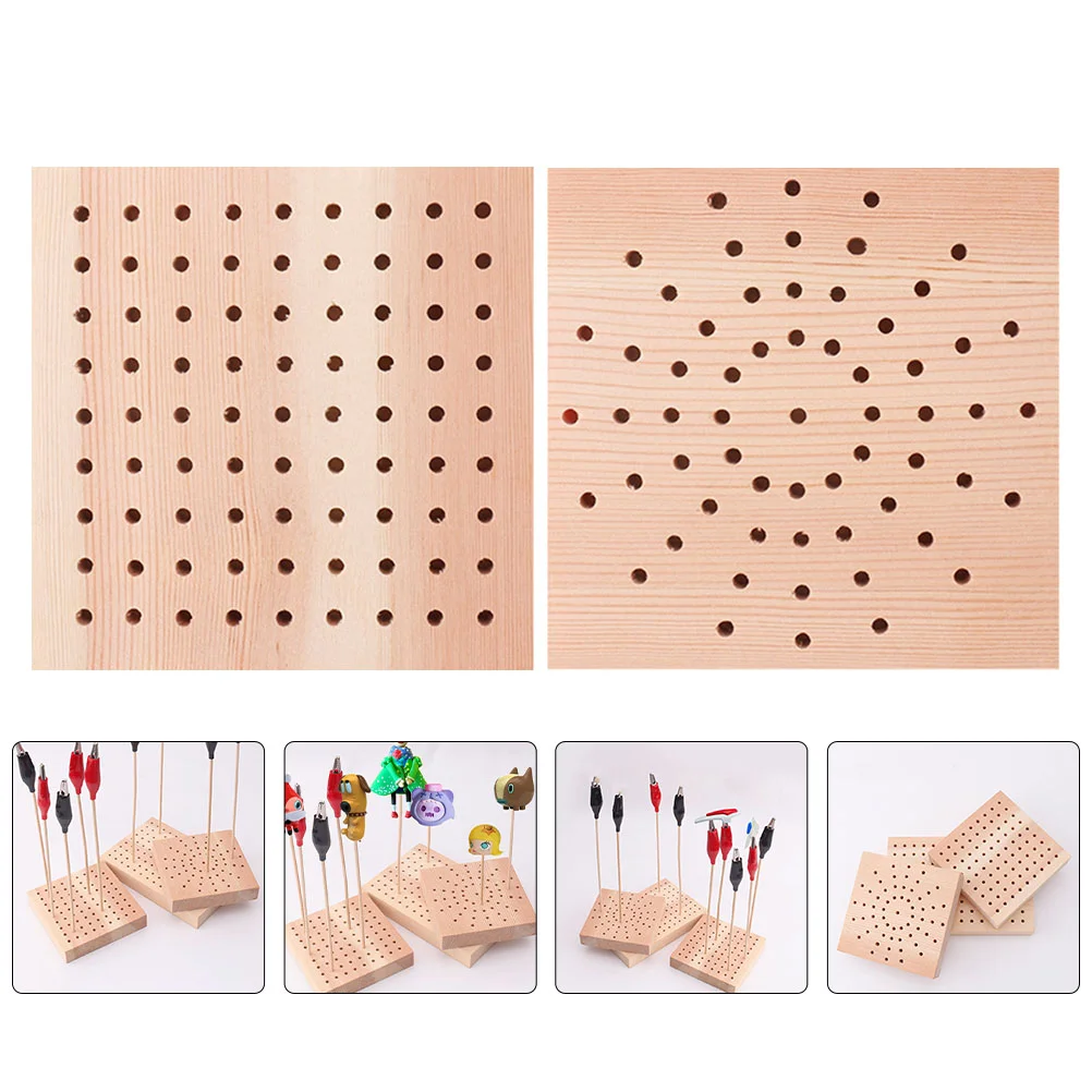 

2Pcs Pottery Clay Doll Base Doll Making Base Wooden Doll Displaying Stand