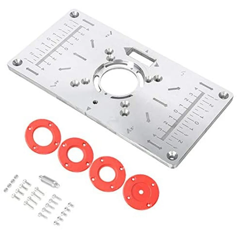 

Router Table Insert Plate,Table Insert Plate Aluminum Board Trimming Machine Flip Board for Woodworking