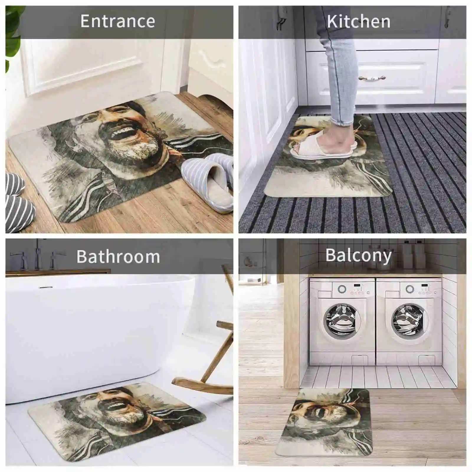 Maradona D10S Door Mat Foot Pad Home Rug Soccer Team Player Calcio Football Argentina Naples Napoli Top Manodios Pelè | Дом и сад