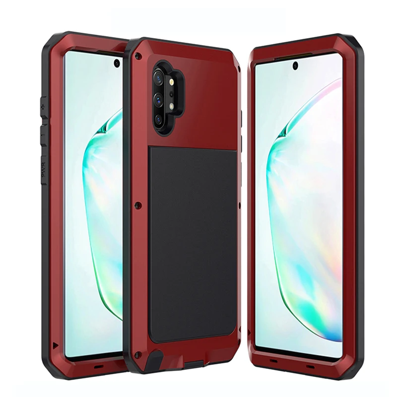 Чехол для Samsung Galaxy note 10 Plus 9 8 роскошный армированный противоударный металлический