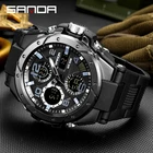 Мужские спортивные часы SANDA G, водонепроницаемые, кварцевые, противоударные, светодиодные, цифровые часы