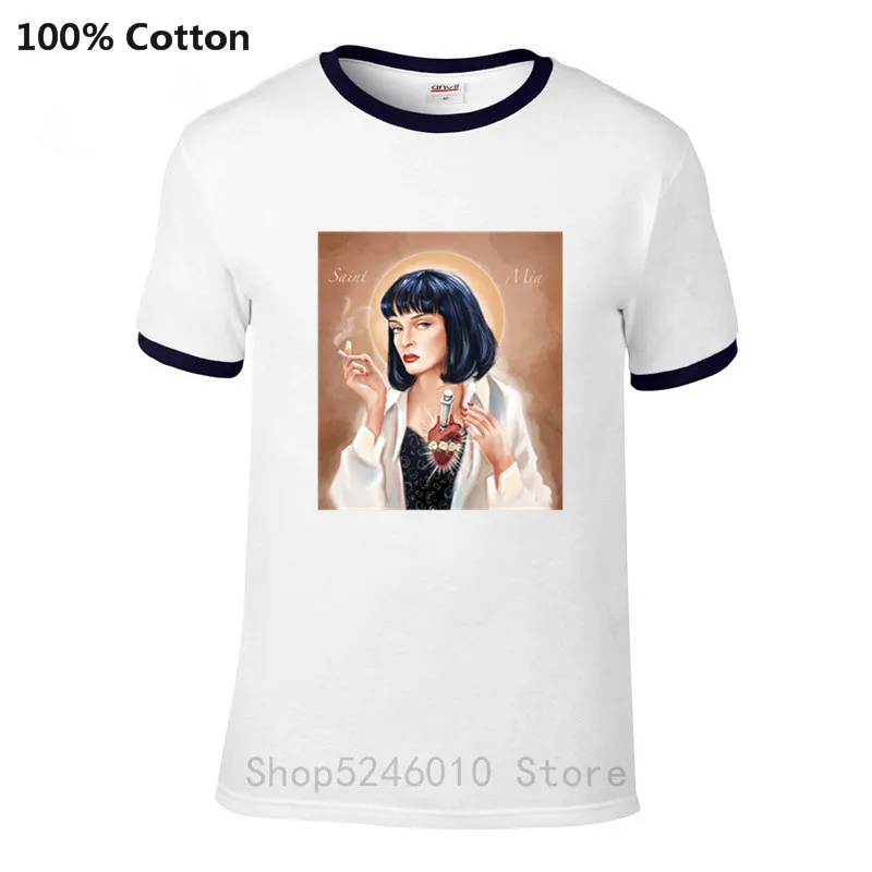 Фильм Holy Миа Уоллес целлюлозная фантастика Футболка Мужская/Женская мода лето