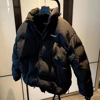 black adererror down jacket cardigan zipper up hoodie men women harajuku winter outwear velcro cuff buckle back 11 nylon label