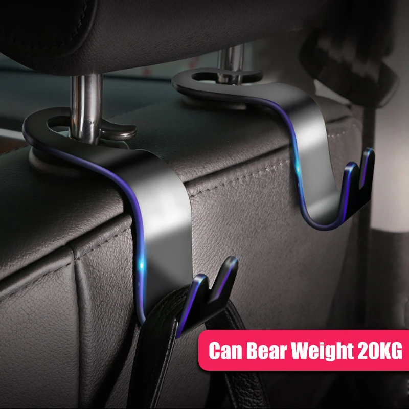 

1/2Pcs Universal Car Seat Back Hook Car Accessories Interior Portable Hanger Holder Storage for Car Bag Purse Cloth Decoration