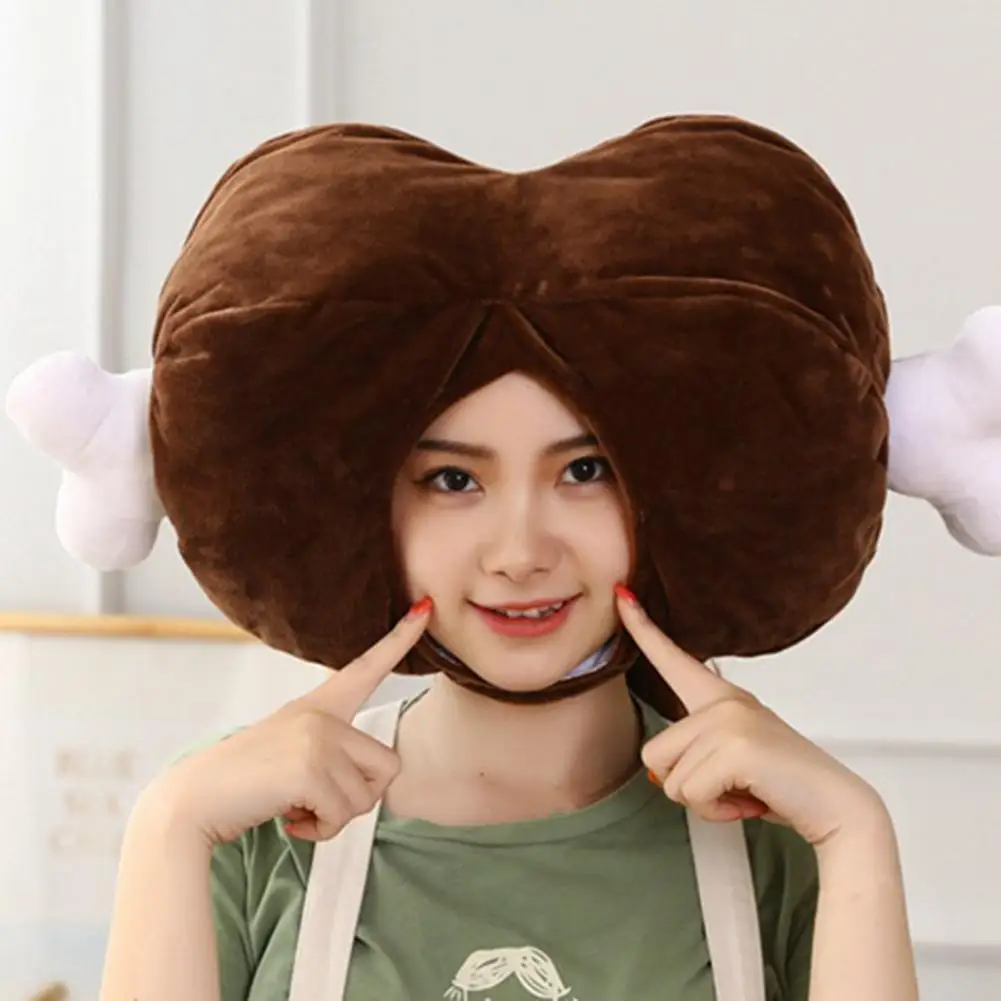 

Плюшевый головной убор для девочек, мультяшный шлем с куриными дужками, без наполнения, легко ухаживать за одеждой