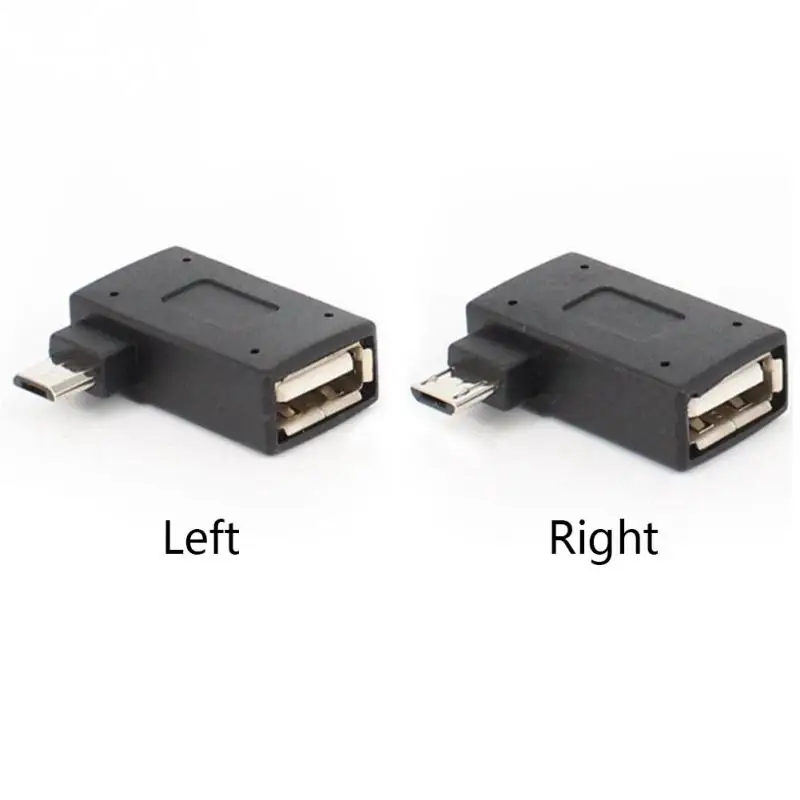 Преобразователь USB 2 0 хост микро левый/правый угол 90 градусов OTG адаптер для
