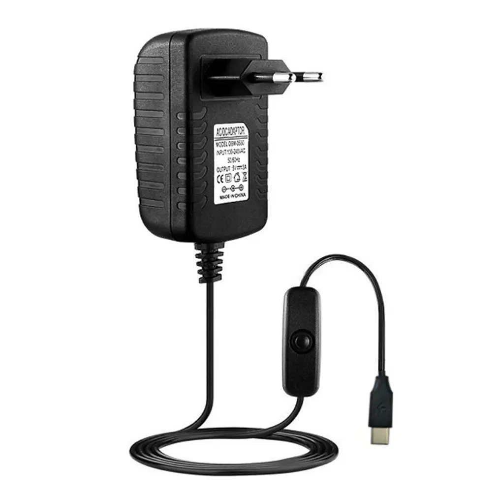 5В 3а Type C USB AC/DC настенное зарядное устройство адаптер питания шнур для Raspberry Pi 4