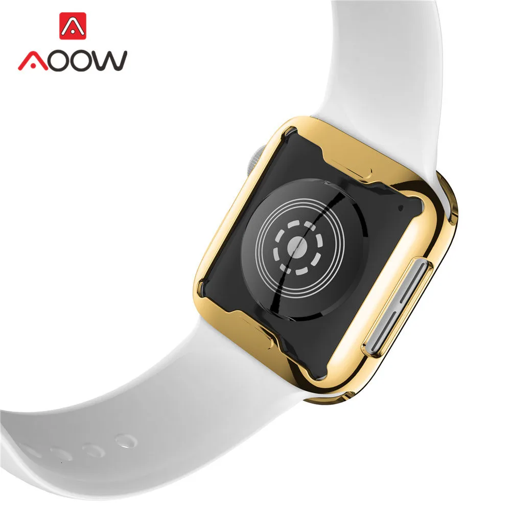 Мягкий ТПУ защитный чехол для экрана iWatch Apple Watch 2 3 4 40 мм 44 мм 38 мм 42 мм прозрачный 360 градусов Полная защита крышка ремешок