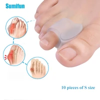 10pcs white s size silicone insoles ring toe separator hallux valgus correction pad bunion orthopedic foot health care tools