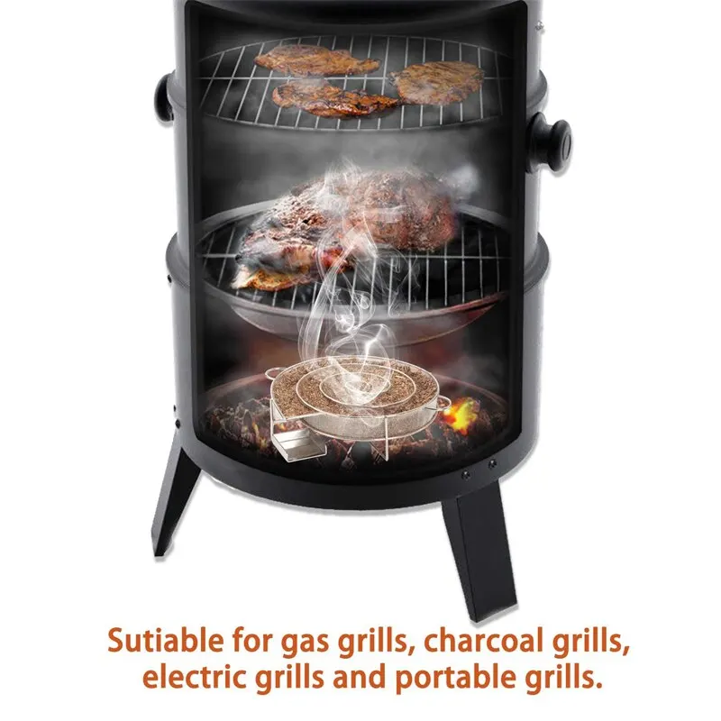 Коробочка для барбекю генератор холодного дыма приготовления семги бекона рыбы