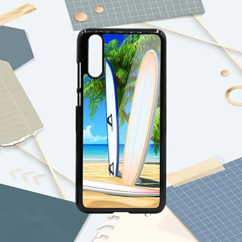 

Summer beach surfboard surfing Phone Case PC For Samsung galaxy S note 8 9 20 10 e lite2019 plus pro ultra