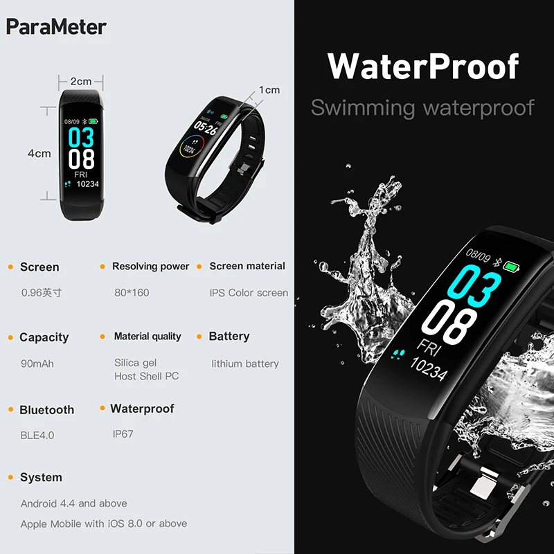 Smart Tensiometer Монитор артериального давления счетчик шагов сердечного ритма Смарт-часы датчик сердечного ритма Мониторинг Артериального Давления