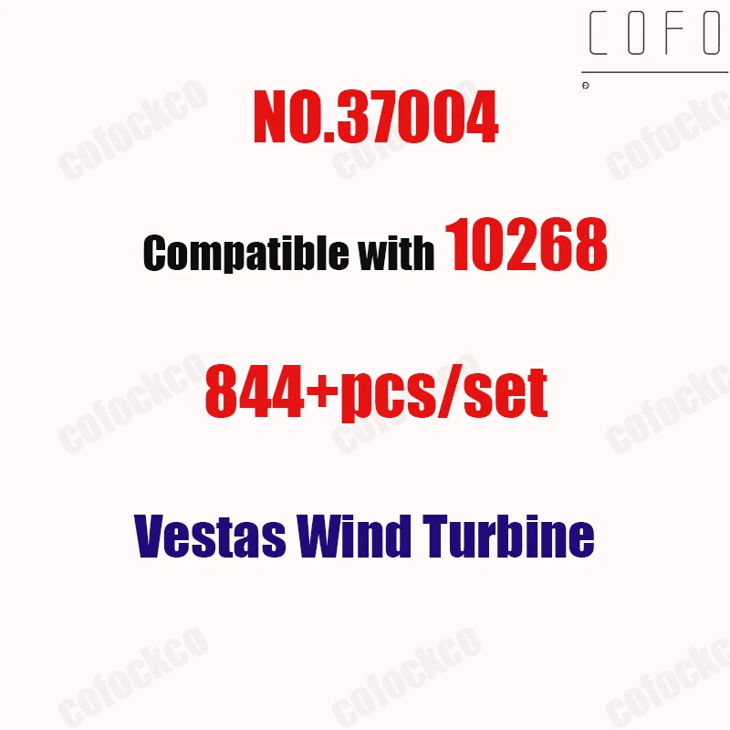 

Creator moc Wind Turbine 844+pcs/set 37004 11394 Building Blocks Kit Bricks Classic Movie Ideas City Model 10268
