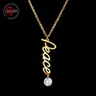 Goxijite 2019 Новое индивидуальное модное ожерелье из нержавеющей стали с именем персонализированное золотое ожерелье-чокер с буквами хрустальный кулон подарок