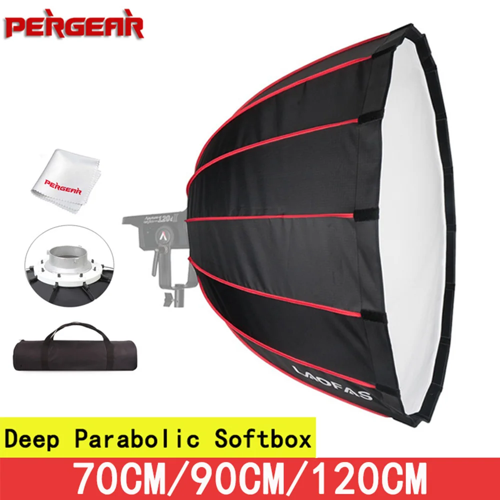 Pergear LAOFAS параболический софтбокс быстрая установка с сотовой сеткой флеш