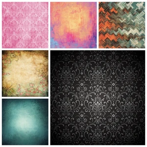 Laeacco Dark Vintage Damask Flower  Wallpaper Party Pattern Portrait Photo Backgrounds Photography Backdrops For Photo Studio