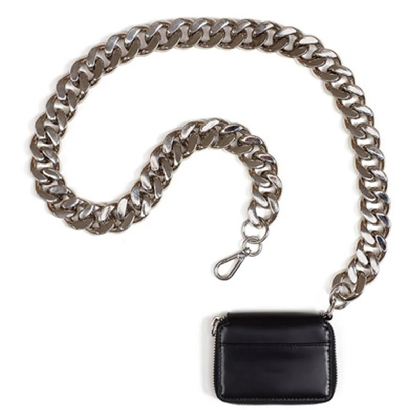 

Ladies Handbag, Thick Metal Chain Shoulder Bag, Mini Bag, Coin Purse, Messenger Bag, Female Small Bag, Black Chain Bag