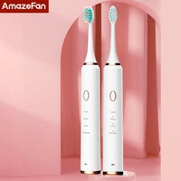 amazefan sonic electric toothbrush ipx7 waterproof usb fast charging whitening clean automatic smart toothbrush