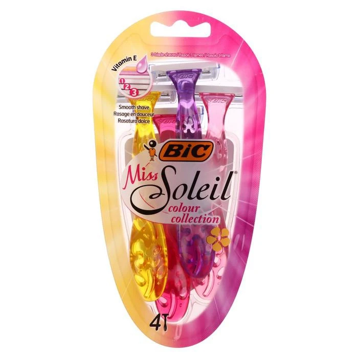 Набор бритв BIC Lady 3 SOLEIL Miss Colour Collection лезвия 4 шт. 5697908 | Красота и здоровье