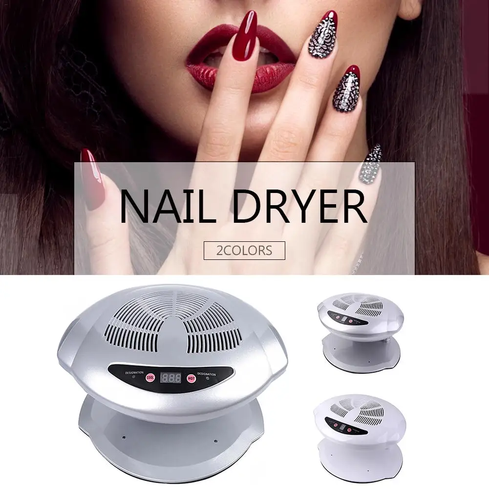 

220V Auto Induction Sensors Nail Dryer Fan Warm Cool UV Gel Polish Varnish Drying Manicure Blower for Both Hands Toes