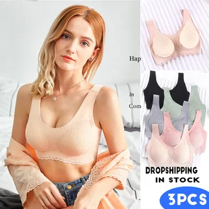 3 шт.лот латексный бюстгальтер Dorpshipping большого размера, латексные бюстгальтеры, бесшовные бюстгальтеры для женщин, нижнее белье, бюстгальтер пуш-ап с подкладкой, топ, бюстгальтер