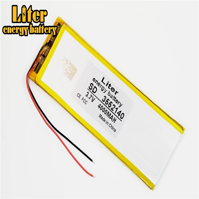 New 3.7 V lithium polymer battery rechargeable 3552140 pl 4000 mah tablets | Электроника