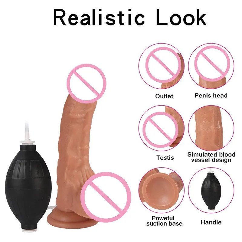 Реалистичная эякуляции пениса с присоской спрей искусственный пенис массажная