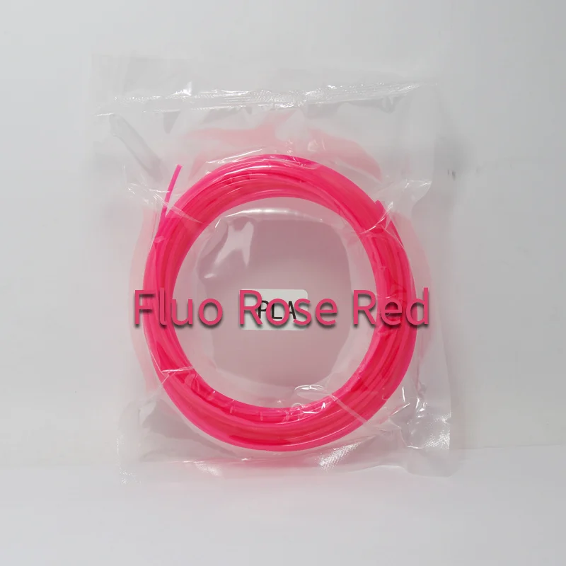 Fluo-rose red Пластик для 3D ручки 10 метров PlA 1,75 мм 3d Принтер Нити печатные материалы экструдер аксессуары Запчасти прозрачный белый дерево - Цвет: Fluo-rose red