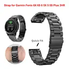 26, 22, 20 мм, быстрый ReleaseStrap для наручных gps-часов Garmin Fenix 6X 6 6S Pro 5X 5 5s 3HR S60 D2 Смарт-часы простого кроя из нержавеющей стали, браслет на запястье