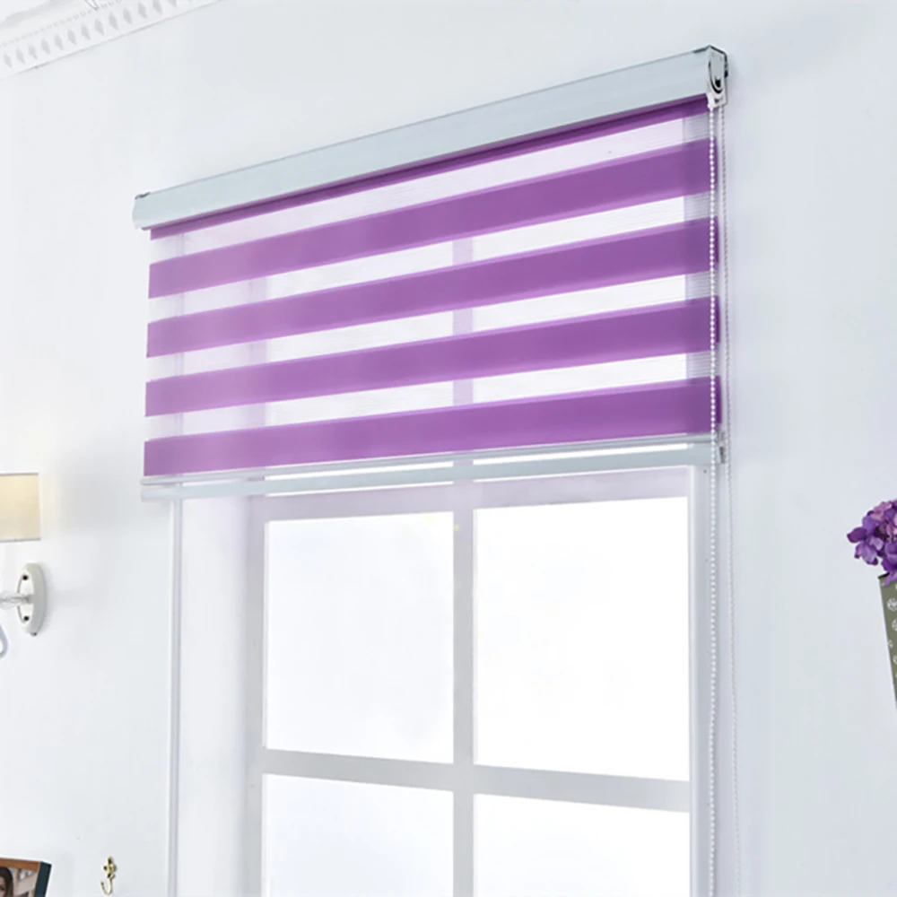 Бесплатная доставка полосатые жалюзи двухслойные Роликовые на заказ