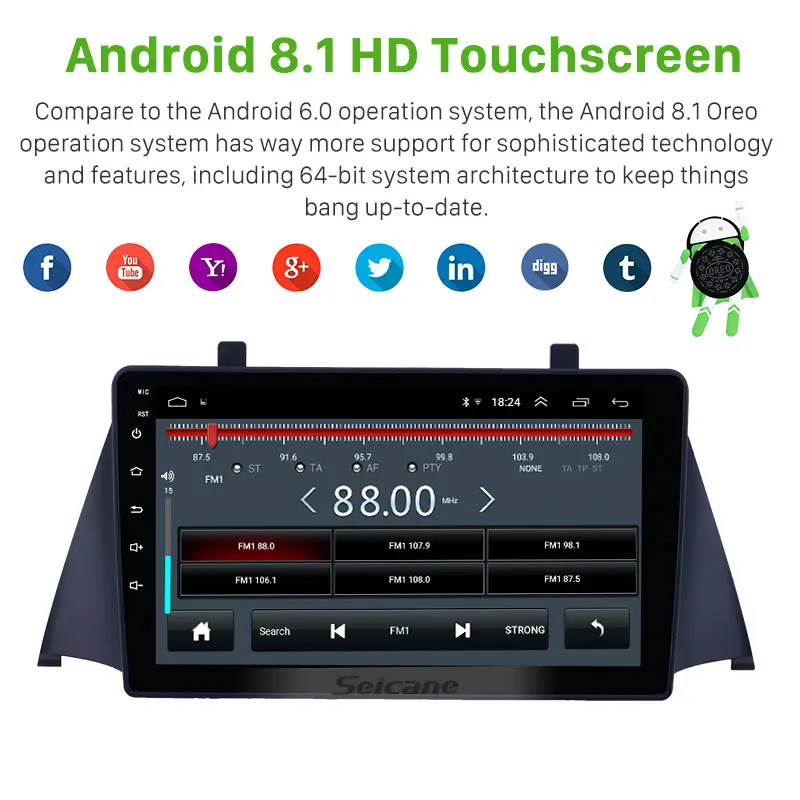 Seicane стерео HD 9 &quotAndroid 8 1 gps Navi авторадио для Zotye Domy x5 2015 с Bluetooth AUX wifi Поддержка Carplay DAB
