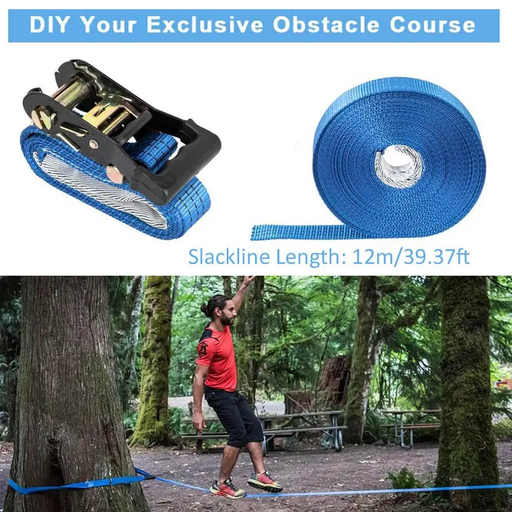 

Portable Ninja Warrior Line Obstacle Course Kit High Quality Obstacle hanging Training Equipment For Backyard Outdoor