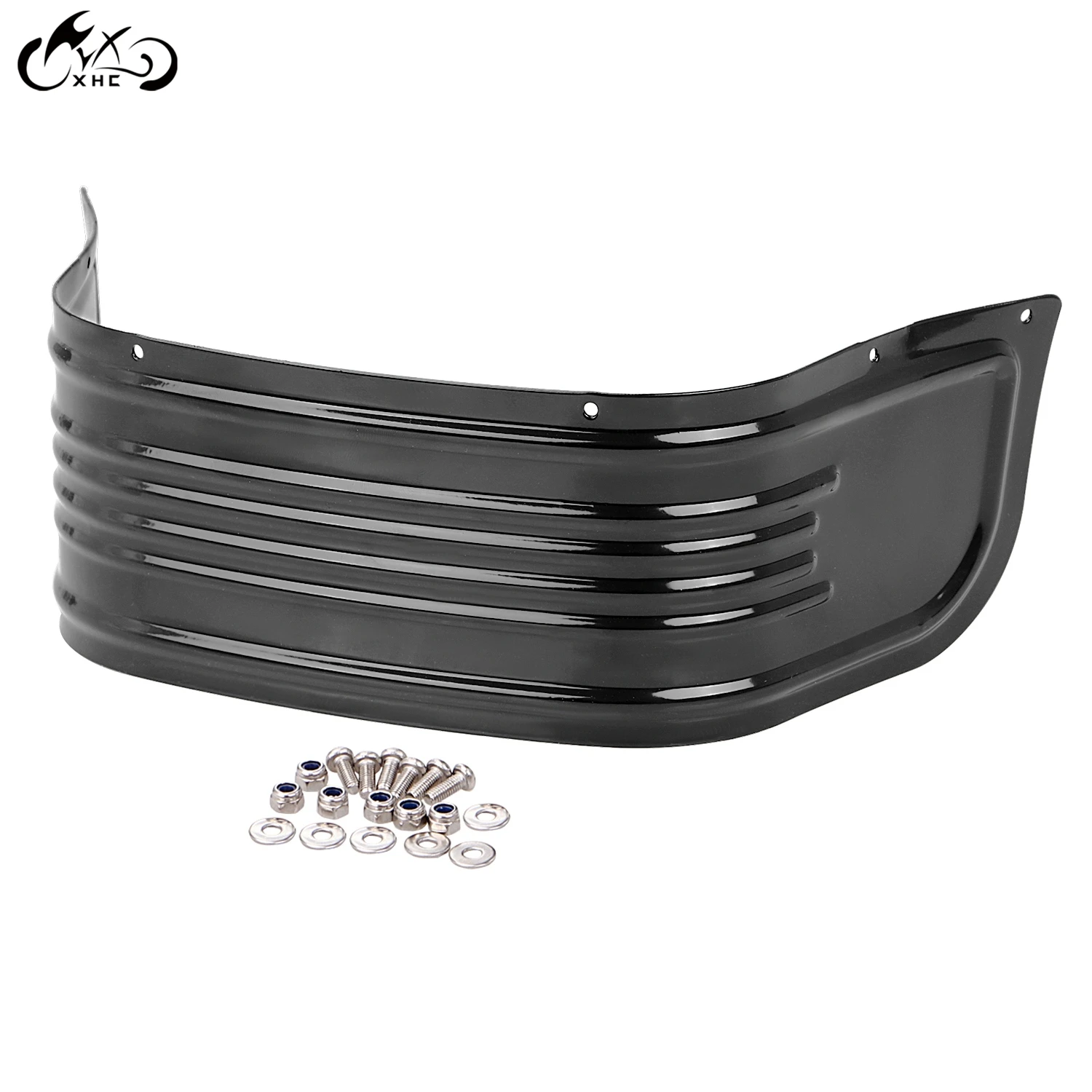 Для Harley 1980 2013 Touring Road King Electra Glide 86 08 FLSTC 93 96 FLSTN ребристая черная юбка переднего