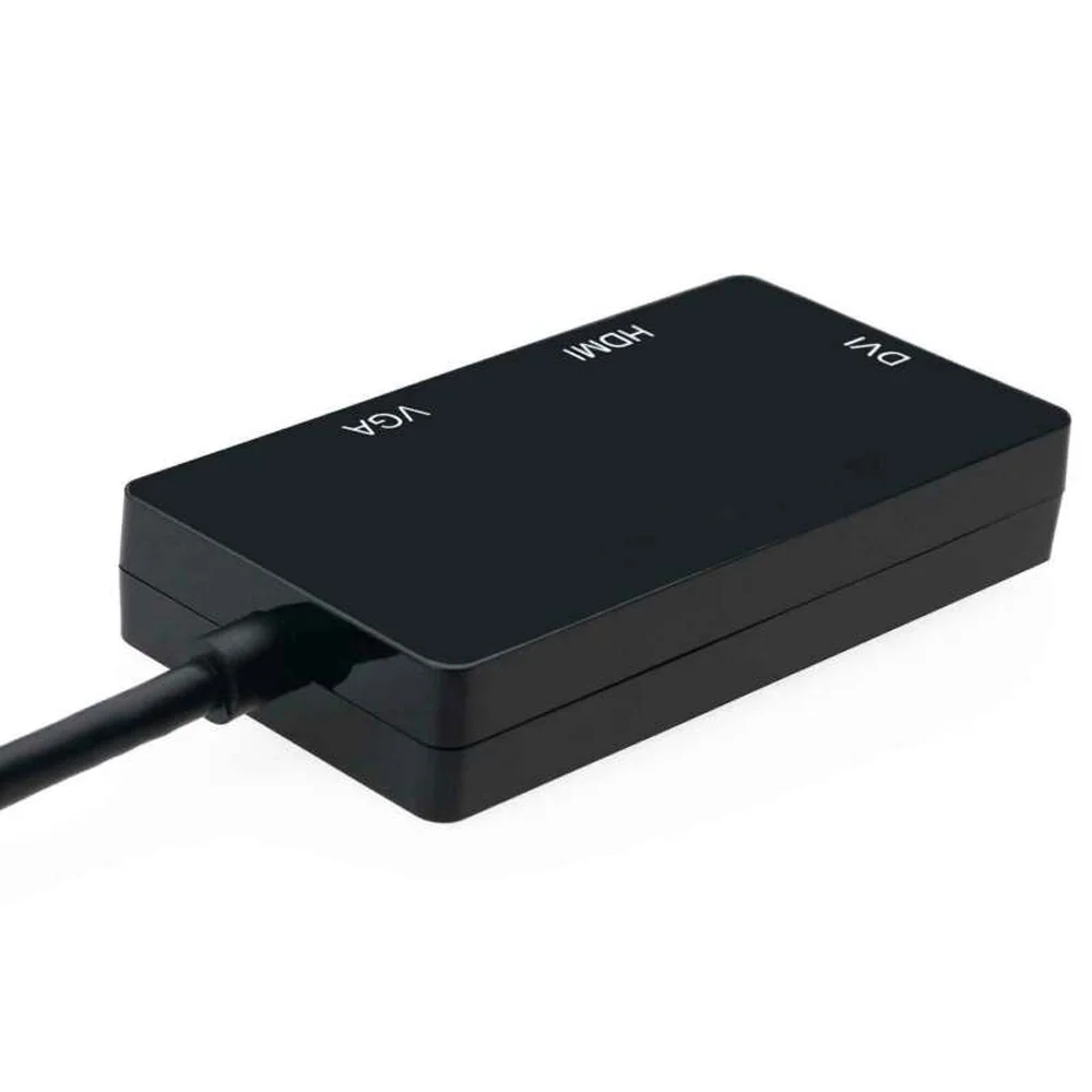 3 в 1 Displayport DP Male To HDMI/DVI/VGA Женский адаптер конвертер кабель 1080P передает аудио и